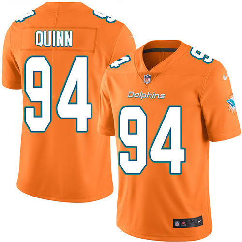 Miami Dolphins #94 Robert Quinn Orange Youth Stitched Limited Rush Jersey Youth