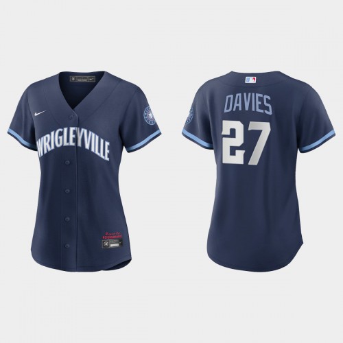 Chicago Chicago Cubs #27 Zach Davies Women's 2021 City Connect Navy Jersey Womens