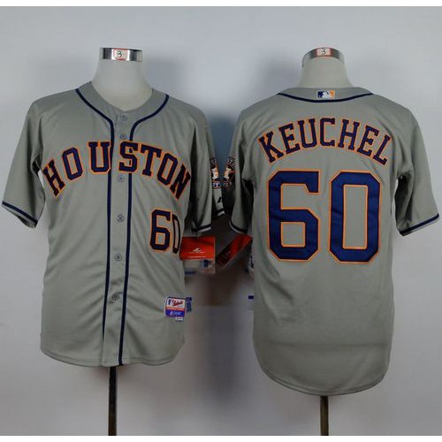 Houston Astros #60 Dallas Keuchel Grey Cool Base Stitched Jersey Men's