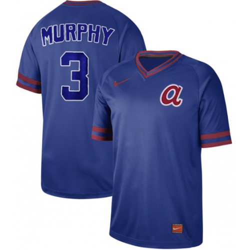 Atlanta Braves #3 Dale Murphy Royal Authentic Cooperstown Collection Stitched Jersey Men's