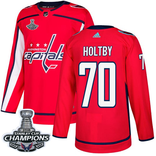 Adidas Washington Capitals #70 Braden Holtby Red Home Authentic Stanley Cup Final Champions Stitched Youth Jersey Youth