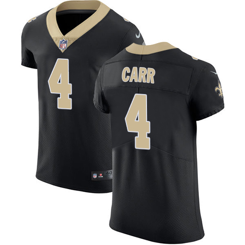 Saints #4 Derek Carr Black Team Color Men's Stitched Vapor Untouchable Elite Jersey