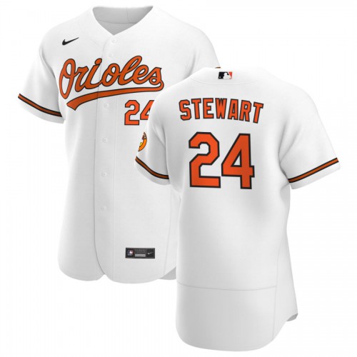 Baltimore Baltimore Orioles #24 DJ Stewart Men's White Home 2020 Authentic Player Jersey Men's