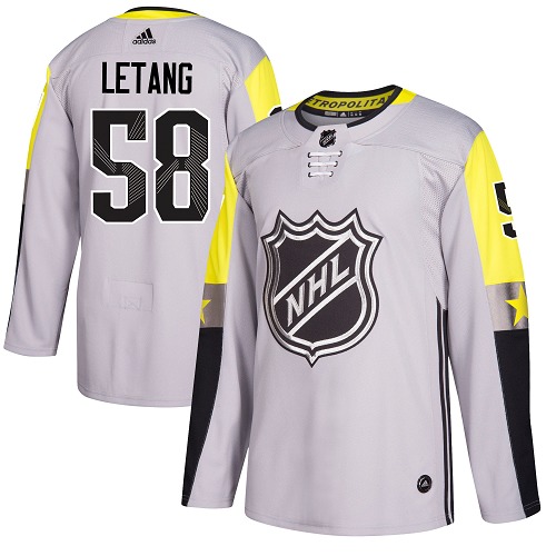 Adidas Pittsburgh Penguins #58 Kris Letang Gray 2018 All-Star Metro Division Authentic Stitched Jersey Men's