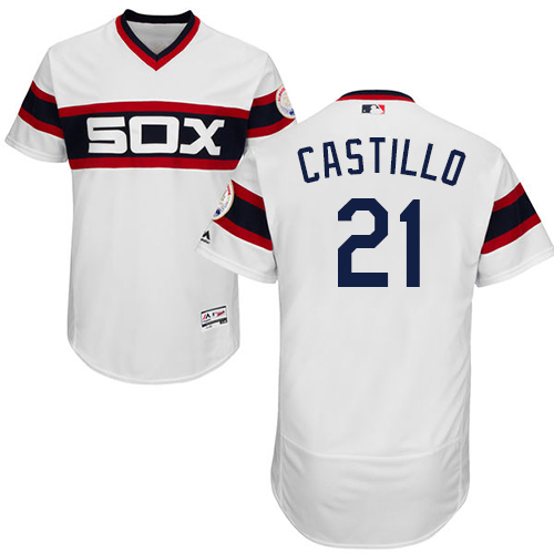 Chicago White Sox #21 Welington Castillo White Flexbase Authentic Collection Alternate Home Stitched Jersey Men's
