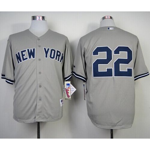 New York Yankees #22 Jacoby Ellsbury Grey Stitched Jersey Men's