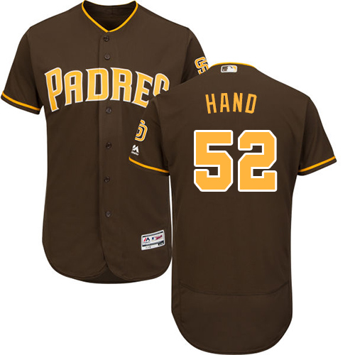 San Diego Padres #52 Brad Hand Brown Flexbase Authentic Collection Stitched Jersey Men's