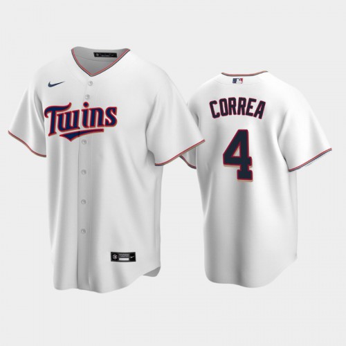 Minnesota Minnesota Twins #4 Carlos Correa White Authentic Replica 2022 Official Player Jersey Men's