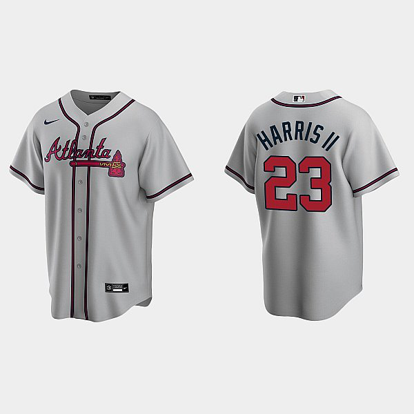 Men's Youth Women's Atlanta Braves #23 Michael Harris II Cool Base Road Jersey - Gray