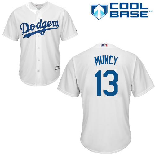 Los Angeles Dodgers #13 Max Muncy White New Cool Base Stitched Jersey Men's