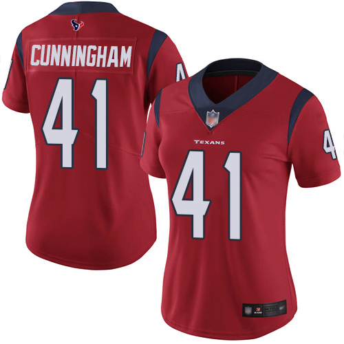 Houston Texans #41 Zach Cunningham Red Alternate Women's Stitched Vapor Untouchable Limited Jersey Womens