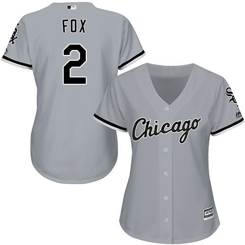 Chicago White Sox #2 Nellie Fox Grey Road Women's Stitched Jersey Womens