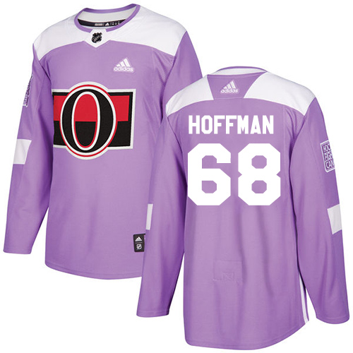Adidas Ottawa Senators #68 Mike Hoffman Purple Authentic Fights Cancer Stitched Youth Jersey Youth