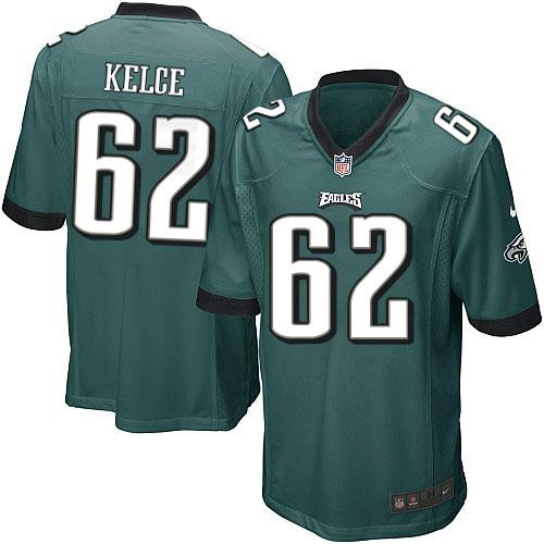 Eagles #62 Jason Kelce Midnight Green Team Color Youth Stitched New Elite Jersey