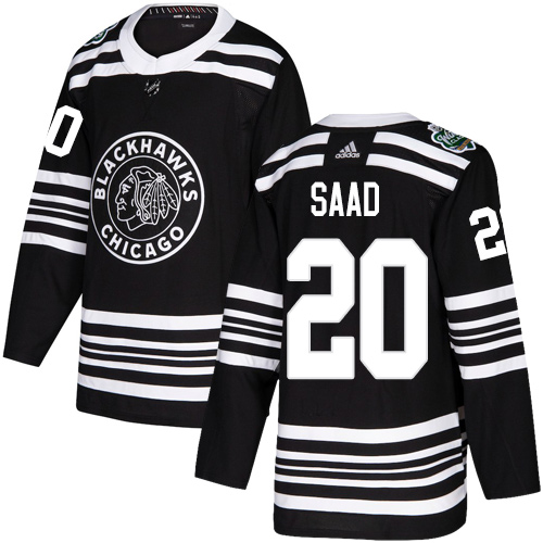 Adidas Chicago Blackhawks #20 Brandon Saad Black Authentic 2019 Winter Classic Stitched Youth Jersey Youth