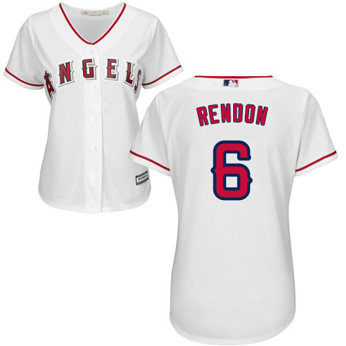 Los Angeles Angels #6 Anthony Rendon White Home Women's Stitched Jersey Womens