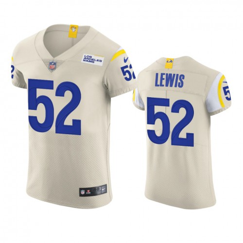 Los Angeles Los Angeles Rams #52 Terrell Lewis Men's Vapor Elite Player Jersey - Bone Men's