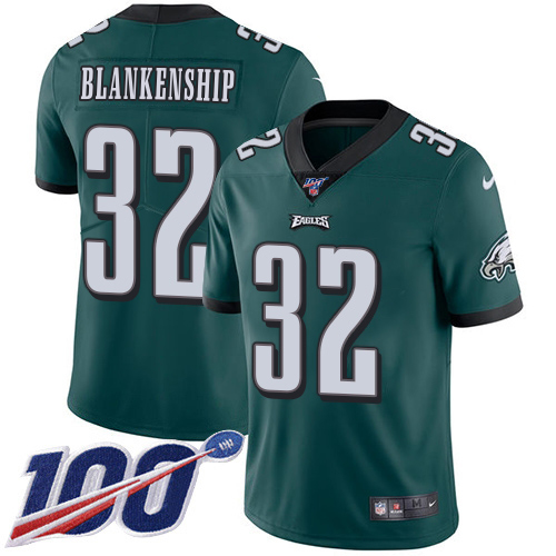 Eagles #32 Reed Blankenship Green Team Color Youth Stitched 100th Season Vapor Untouchable Limited Jersey