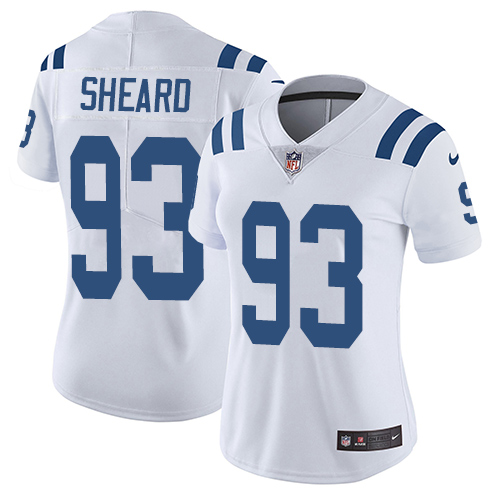 Indianapolis Colts #93 Jabaal Sheard White Women's Stitched Vapor Untouchable Limited Jersey Womens