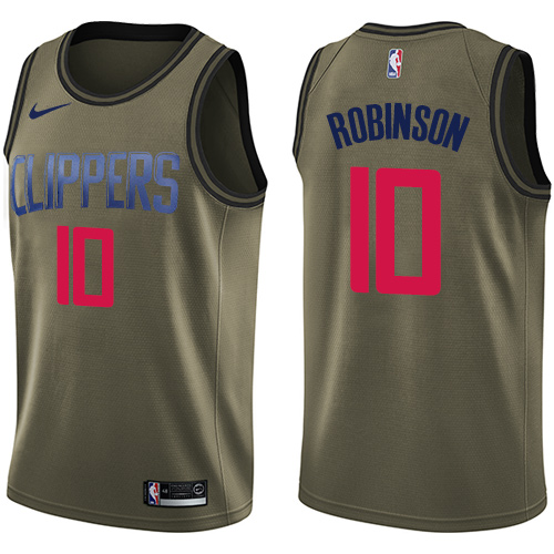 Los Angeles Clippers #10 Jerome Robinson Green Youth Swingman Salute to Service Jersey Youth
