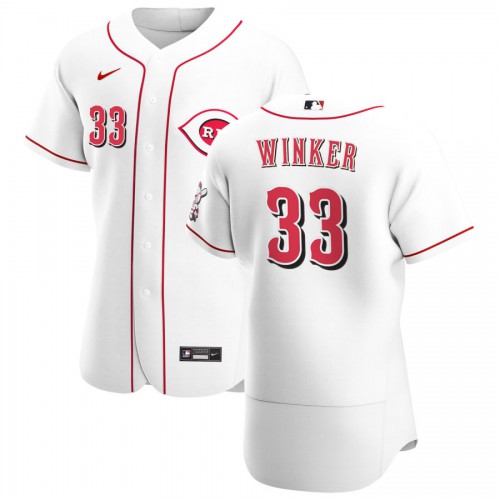 Cincinnati Cincinnati Reds #33 Jesse Winker Men's White Home 2020 Authentic Player Jersey Men's