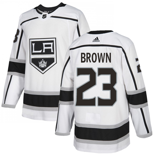 Adidas Los Angeles Kings #23 Dustin Brown White Road Authentic Stitched Youth Jersey Youth