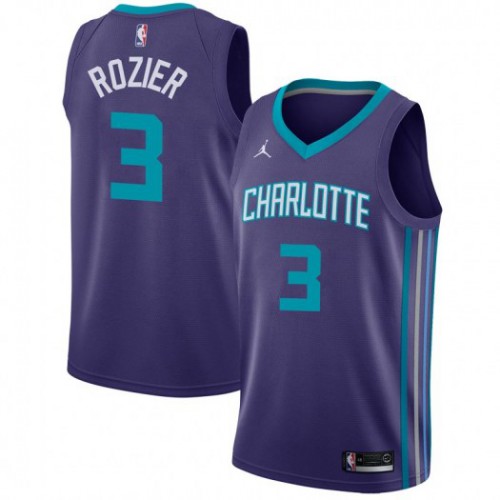 Charlotte Hornets #3 Terry Rozier Purple Womens Jordan Swingman Statement Edition Jersey Womens