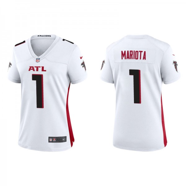 Women Atlanta Falcons #1 Marcus Mariota White Vapor Untouchable Limited Stitched Jersey