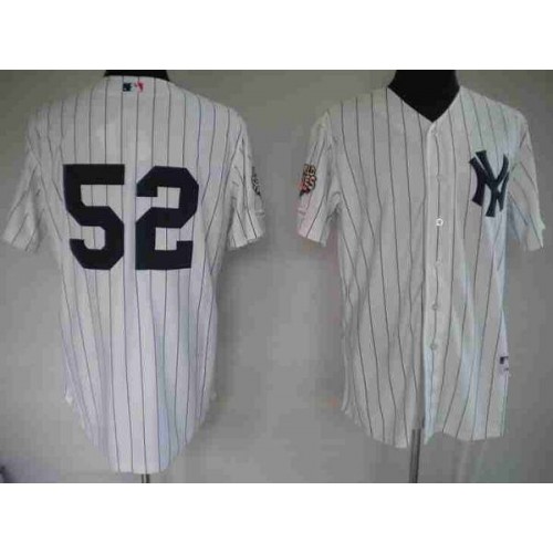 New York Yankees #52 C.C. Sabathia Stitched White Jersey Men's