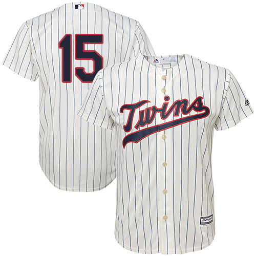 Minnesota Twins #15 Jason Castro Cream Strip Cool Base Stitched Youth Jersey Youth