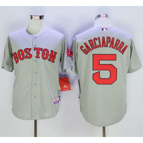 Boston Red Sox #5 Nomar Garciaparra Grey Cool Base Stitched Jersey Men's