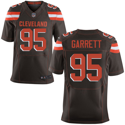 Browns #95 Myles Garrett Brown Team Color Men's Stitched New Elite Jersey