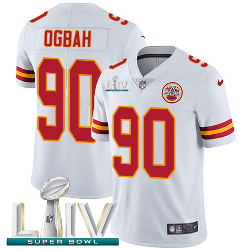 Kansas City Chiefs #90 Emmanuel Ogbah White Super Bowl LIV 2020 Men's Stitched Vapor Untouchable Limited Jersey Men's