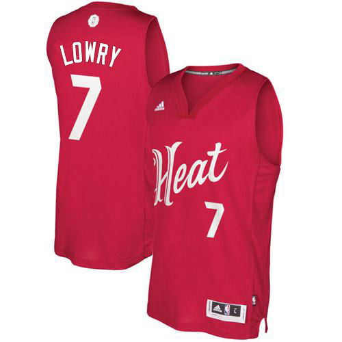 Miami Heat #7 Kyle Lowry Womens Red 2016-2017 Christmas Day Stitched Jersey Womens