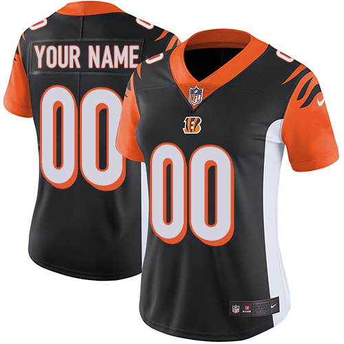 Cincinnati Bengals Customized Black Team Color Stitched Vapor Untouchable Limited Women's Jersey