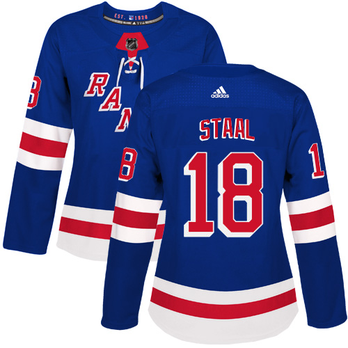 Adidas New York Rangers #18 Marc Staal Royal Blue Home Authentic Women's Stitched Jersey Womens