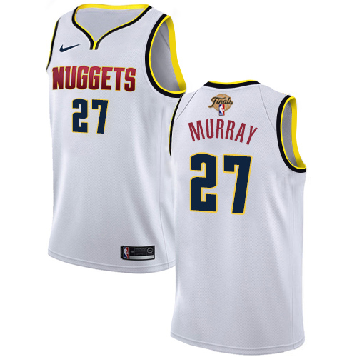Denver Nuggets #27 Jamal Murray White 2023 Finals Patch Swingman Association Edition Jersey
