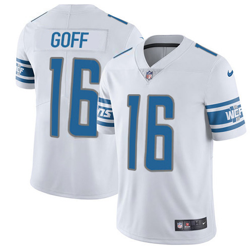 Detroit Lions #16 Jared Goff White Men's Stitched Vapor Untouchable Limited Jersey