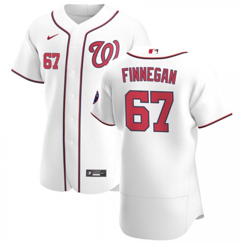 Washington Washington Nationals #67 Kyle Finnegan Men's White Home 2020 Authentic Player Jersey Men's