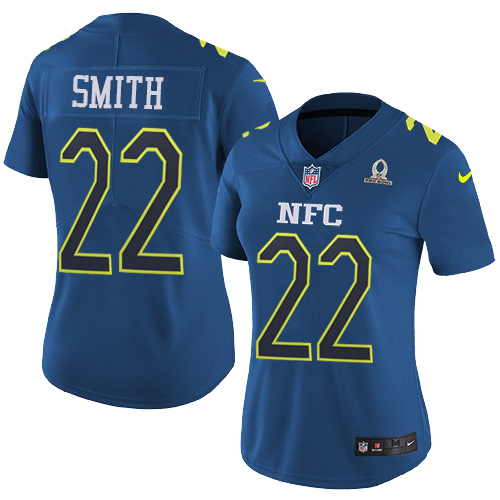 Vikings #22 Harrison Smith Navy Women's Stitched Limited NFC 2017 Pro Bowl Jersey