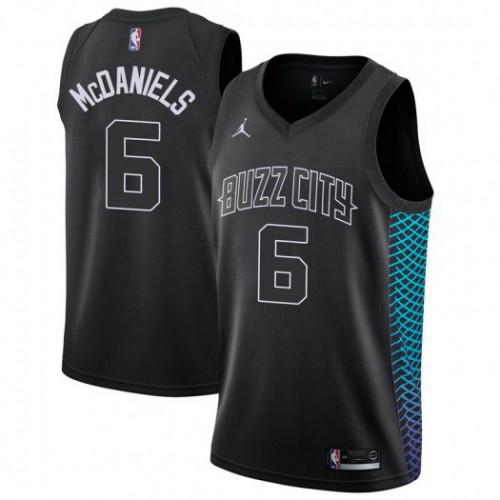 Charlotte Hornets #6 Jalen McDaniels Black Womens Jordan Swingman City Edition Jersey Womens