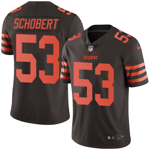 Cleveland Browns #53 Joe Schobert Brown Youth Stitched Limited Rush Jersey Youth