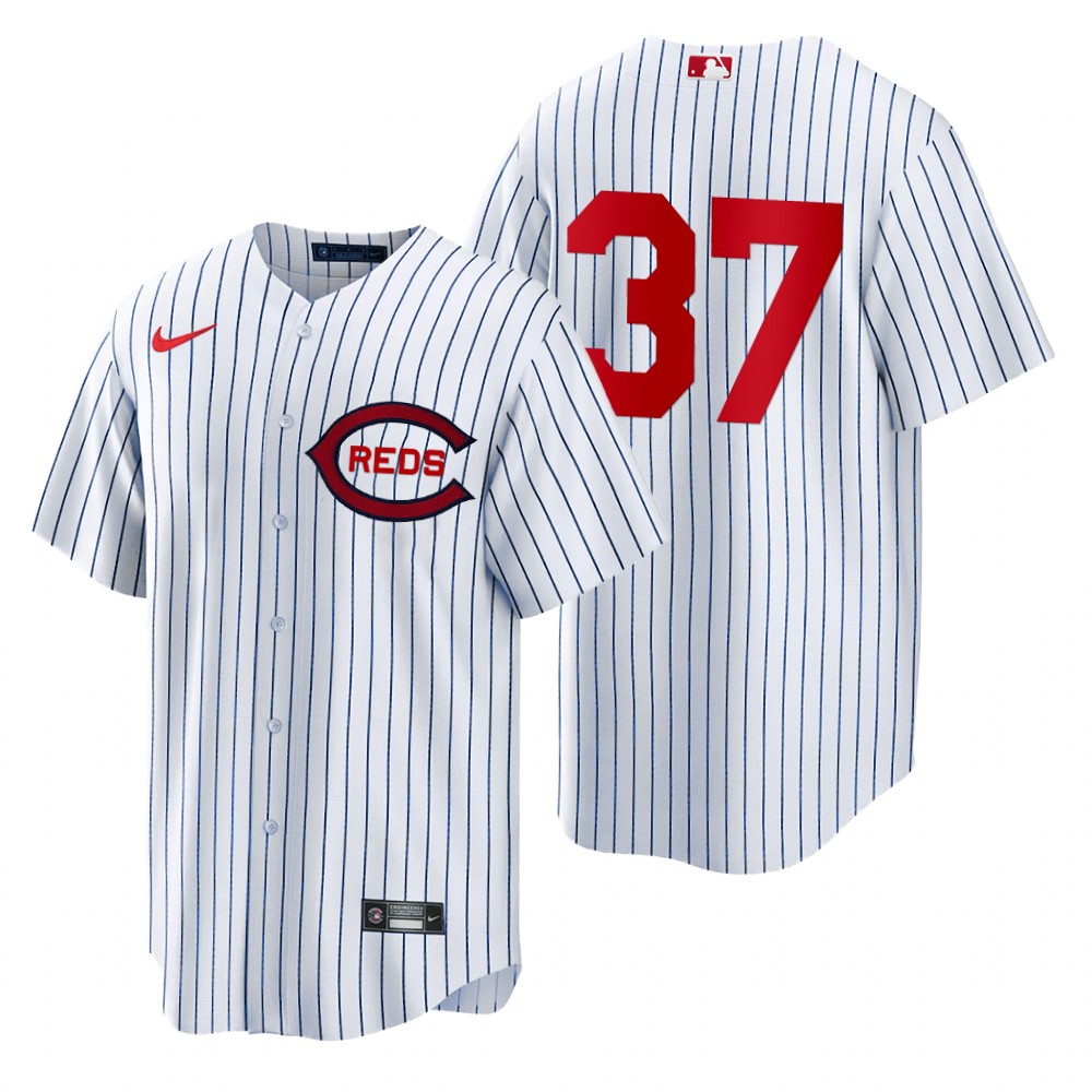 Cincinnati Reds #37 Tyler Stephenson Men's 2022 Field Of Dreams Game Jersey - White
