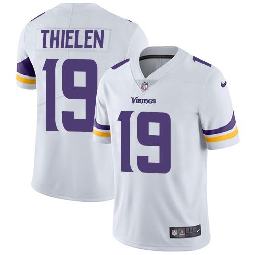 Vikings #19 Adam Thielen White Men's Stitched Vapor Untouchable Limited Jersey