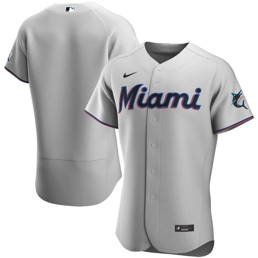 Miami Marlins Gray Road 2020 Authentic Team Jersey