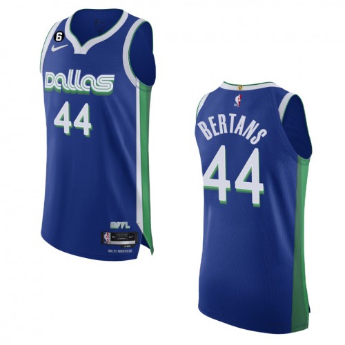 Dallas Dallas Mavericks #44 Davis Bertans Blue 2022-23 Authentic Jersey - City Edition Mens