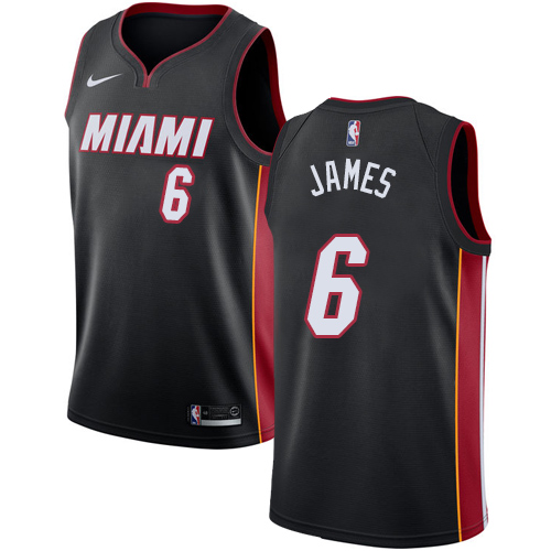 Miami Heat #6 LeBron James Black Youth Swingman Icon Edition Jersey Youth