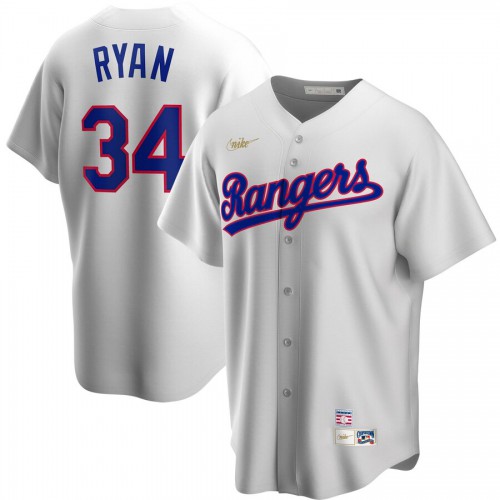 Texas Texas Rangers #34 Nolan Ryan Home Cooperstown Collection Player Jersey White Men's