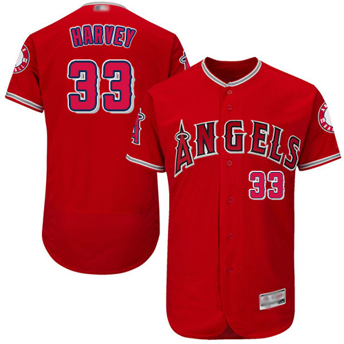 Los Angeles Angels of Anaheim #33 Matt Harvey Red Flexbase Authentic Collection Stitched Jersey Men's