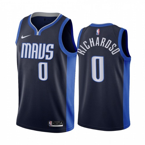 Dallas Dallas Mavericks #0 Josh Richardson Navy Swingman 2020-21 Earned Edition Jersey Mens